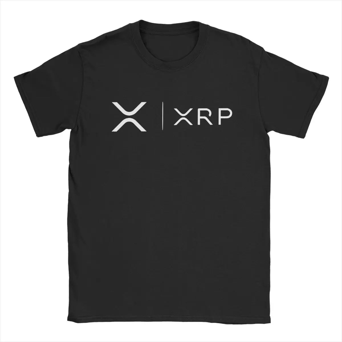 Men's Xrp Ripple Side By Side Bitcoin Crypto T Shirts Cryptocurrency Pure Cotton Clothing Short Sleeve O Neck Tees T-Shirt
