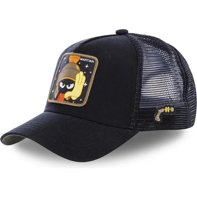 π§’ Anime Cartoon Snapback Cap π₯ Unisex Cotton Mesh Baseball Hat | Hip Hop & Trucker Style β³ overload