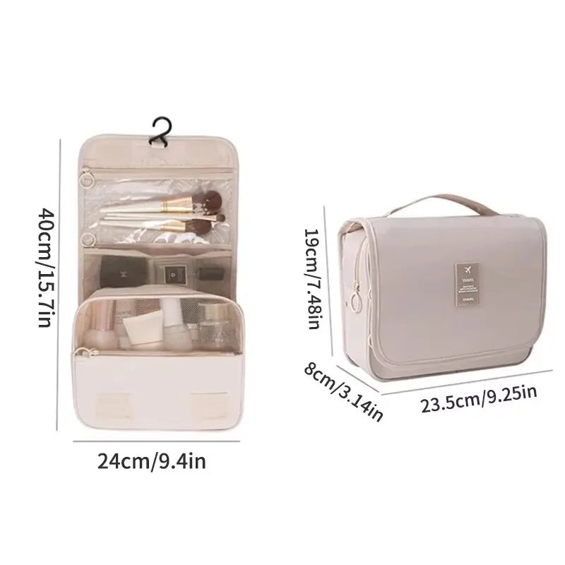 Cosmetics Storage Bag, Travel Multifunctional Makeup Bag Can Be Hung Wash Bag Large Capacity Dry Wet Separation Hand-Held Storag