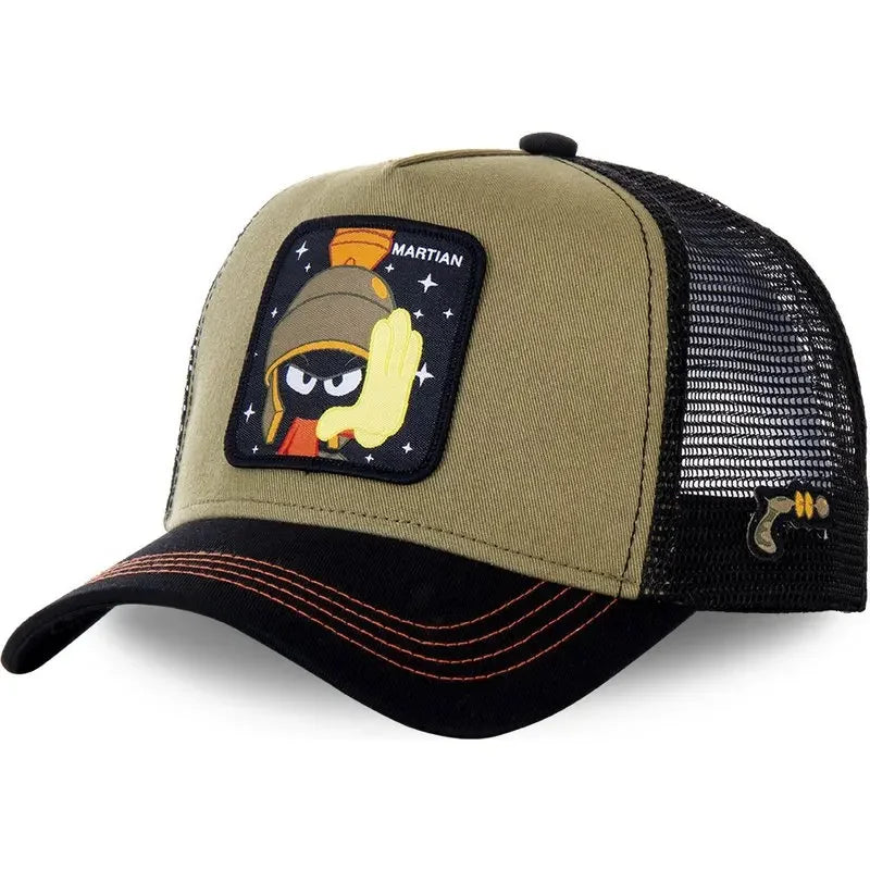 π§’ Anime Cartoon Snapback Cap π₯ Unisex Cotton Mesh Baseball Hat | Hip Hop & Trucker Style β³ overload