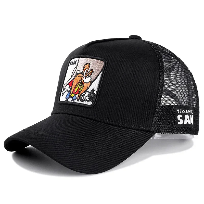π§’ Anime Cartoon Snapback Cap π₯ Unisex Cotton Mesh Baseball Hat | Hip Hop & Trucker Style β³ overload