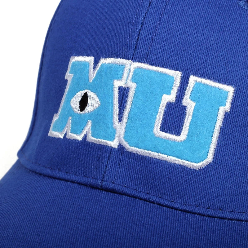 🧢 Comic Baseball Cap 🔥 MU Embroidery Big Eye Monster University Cotton Hat ⏳ Unisex Sun & Trucker Style