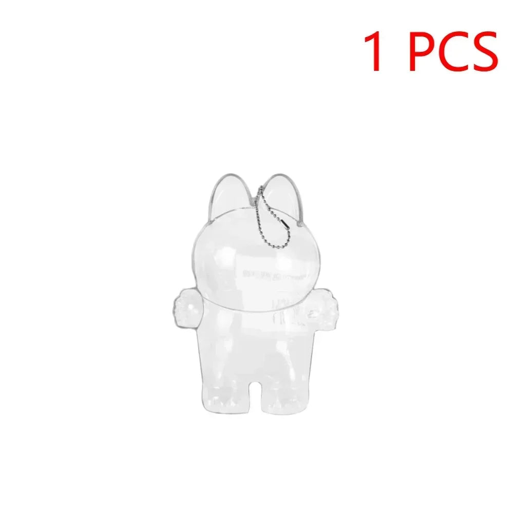 Clear Doll Display Box for Labubu - Dustproof Transparent Storage Case, DIY Collectible Accessories & Party Gift