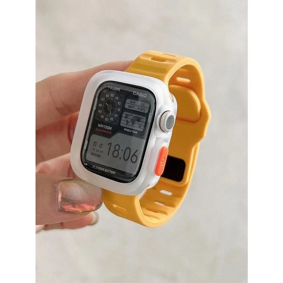 ⌚ Case + Strap Silicone Protective Cover 🔥 For Apple Watch Ultra 2/Ultra/Series 10–2 | Shockproof & Comfortable ⏳
