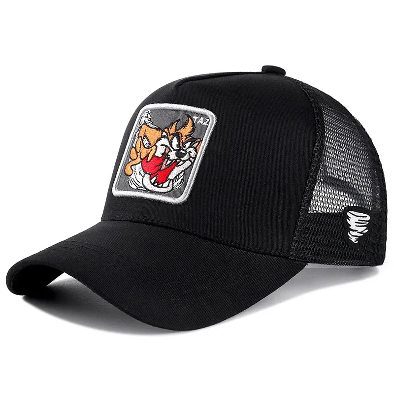 π§’ Anime Cartoon Snapback Cap π₯ Unisex Cotton Mesh Baseball Hat | Hip Hop & Trucker Style β³ overload