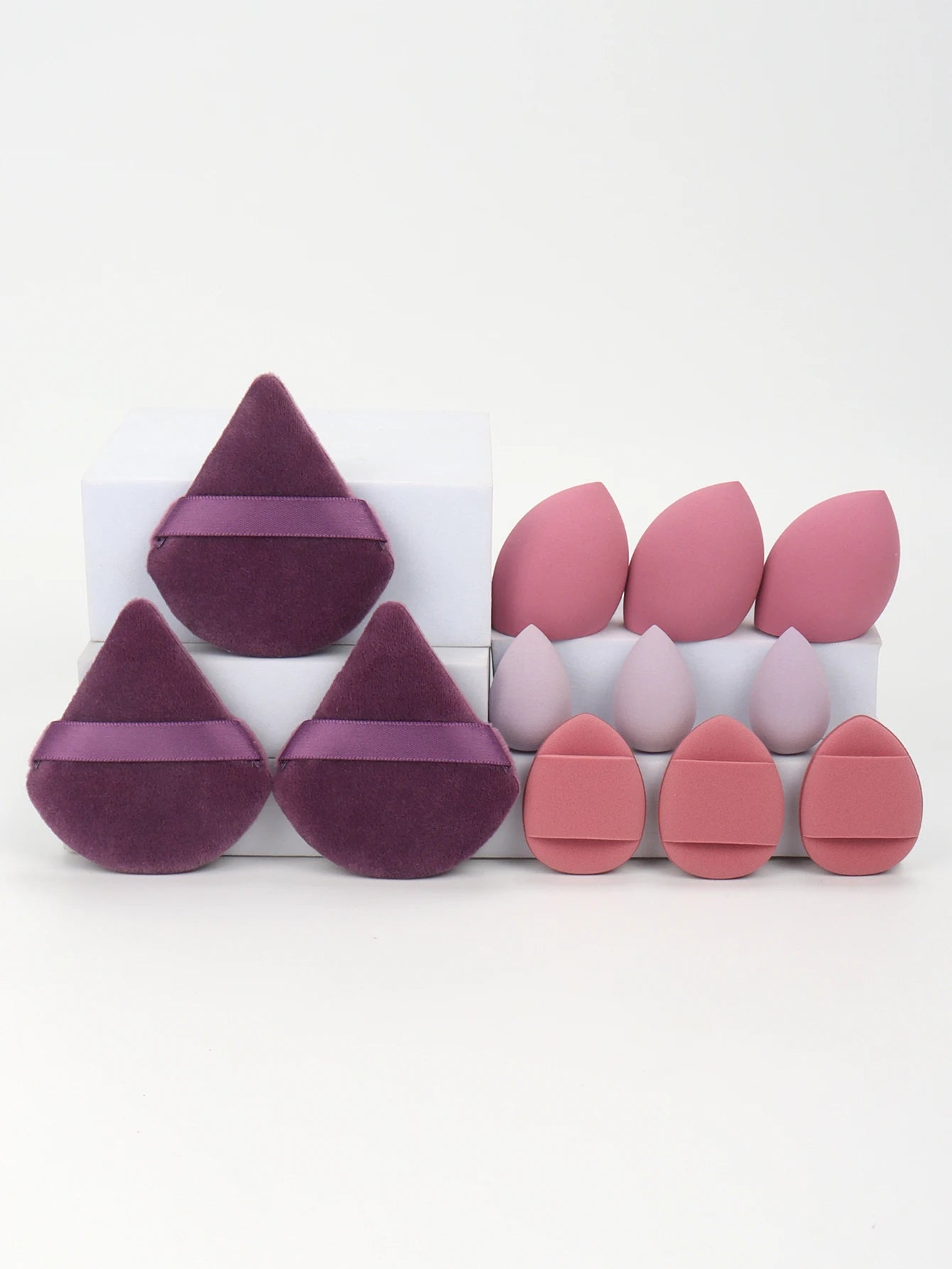 π 12-Piece All-Purpose Makeup Sponge Set π₯ Loose Powder Puffs + Air Cushion Puffs + Beauty Eggs β³ Professional Blend Kit