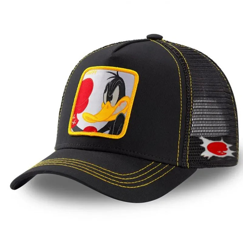 π§’ Anime Cartoon Snapback Cap π₯ Unisex Cotton Mesh Baseball Hat | Hip Hop & Trucker Style β³ overload