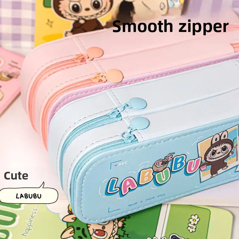 Large Capacity Student Storage Bag Stationery Daily Office Supplies Durable and Cute Gift Cartoon Pencil Bag
