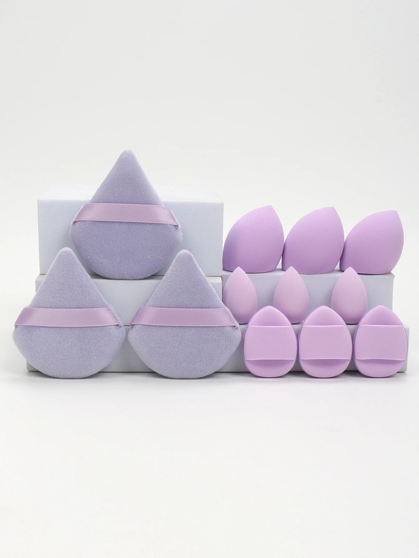 π 12-Piece All-Purpose Makeup Sponge Set π₯ Loose Powder Puffs + Air Cushion Puffs + Beauty Eggs β³ Professional Blend Kit
