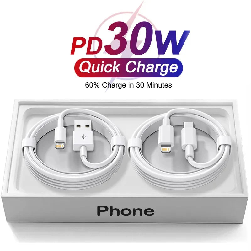 ⚡ PD 30W USB-C Fast Charger Cable 🔥 For iPhone 16–11 Pro Max | Rapid Charging & Durable Braided Design ⏳ Limited Stock!