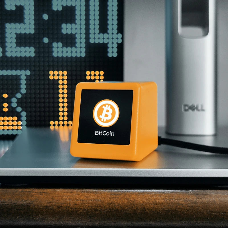 ⏱ Crypto Desk Ticker Gadget 🔥 Real-Time BTC ETH DOGE + Weather & Clock Display ⏳ Live Price Watcher