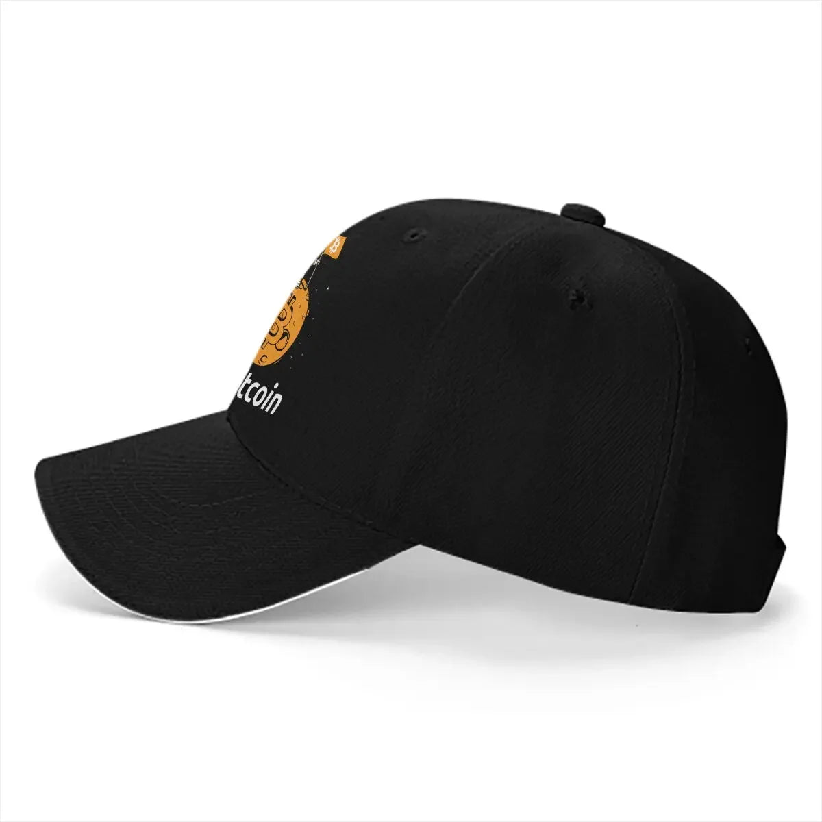When Moon Space Astronaut Bitcoin Cap | Unisex Funny Crypto Baseball Hat with Sun Shade for Men & Women