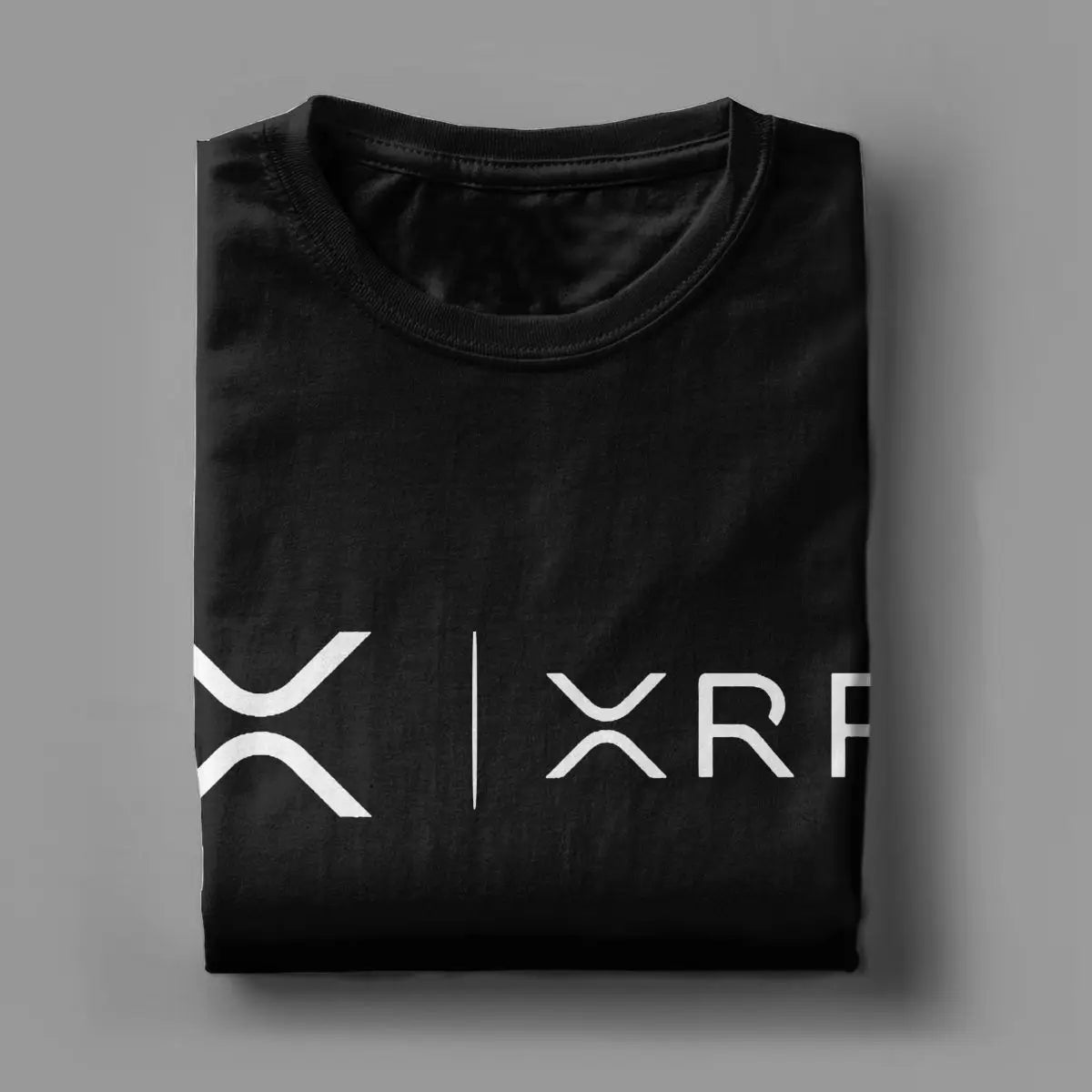 Men's Xrp Ripple Side By Side Bitcoin Crypto T Shirts Cryptocurrency Pure Cotton Clothing Short Sleeve O Neck Tees T-Shirt