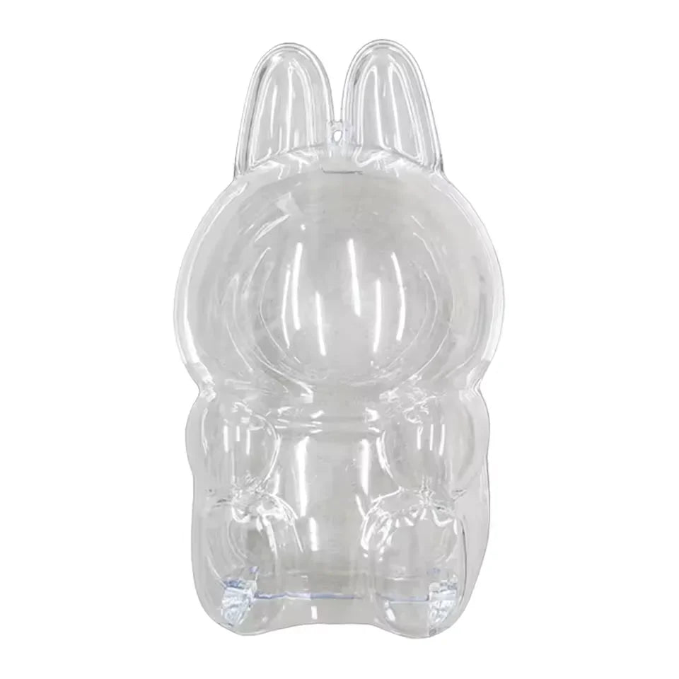 2025 LABUBU Clear Macaron Case Dust Case Popmart Bubble Mart Doll Accessories Elf Doll Cover Storage Box Christmas New Year Gift
