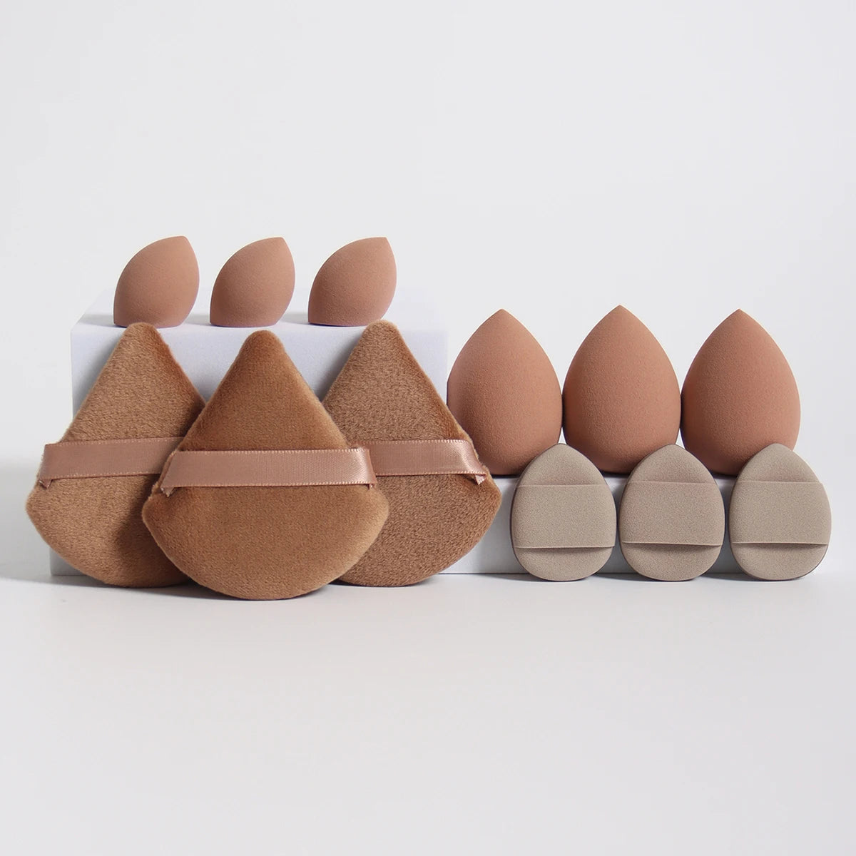 π 12-Piece All-Purpose Makeup Sponge Set π₯ Loose Powder Puffs + Air Cushion Puffs + Beauty Eggs β³ Professional Blend Kit