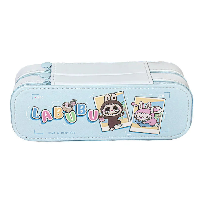 Large Capacity Student Storage Bag Stationery Daily Office Supplies Durable and Cute Gift Cartoon Pencil Bag