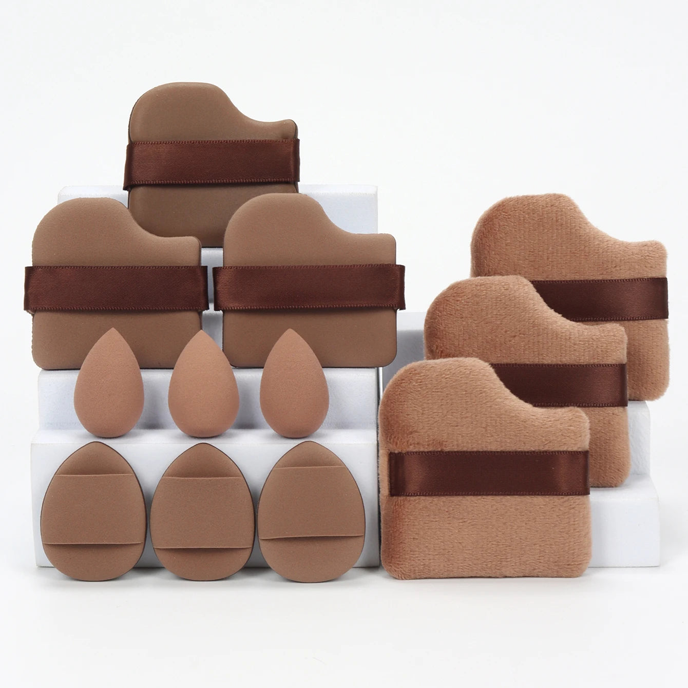 π 12-Piece All-Purpose Makeup Sponge Set π₯ Loose Powder Puffs + Air Cushion Puffs + Beauty Eggs β³ Professional Blend Kit