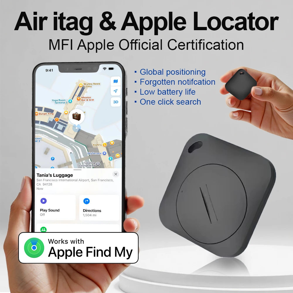 π Smart Bluetooth GPS Tracker π₯ Works with Apple Find My App | MFI Certified Anti-Lost Locator for Keys, Pets & Kids β³