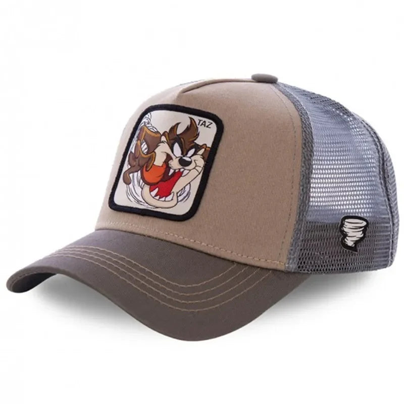 π§’ Anime Cartoon Snapback Cap π₯ Unisex Cotton Mesh Baseball Hat | Hip Hop & Trucker Style β³ overload