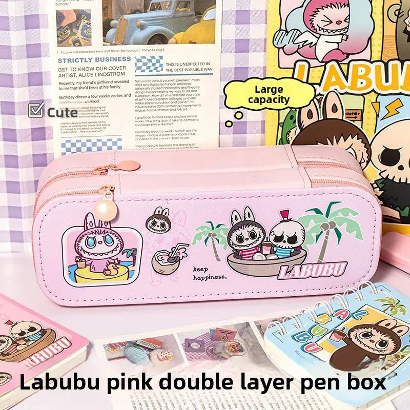 Large Capacity Student Storage Bag Stationery Daily Office Supplies Durable and Cute Gift Cartoon Pencil Bag