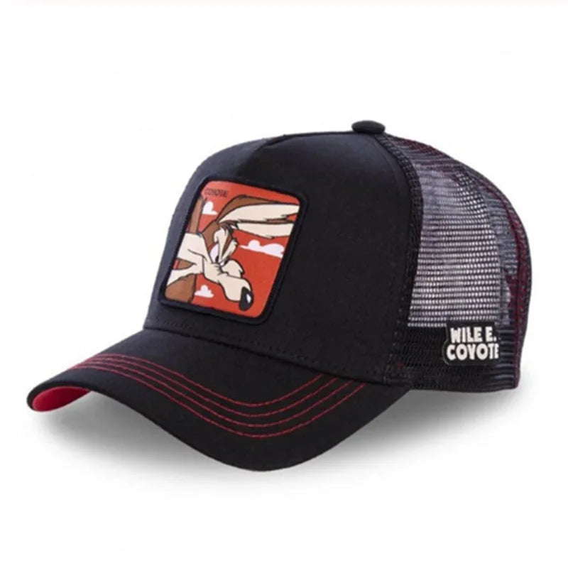 π§’ Anime Cartoon Snapback Cap π₯ Unisex Cotton Mesh Baseball Hat | Hip Hop & Trucker Style β³ overload
