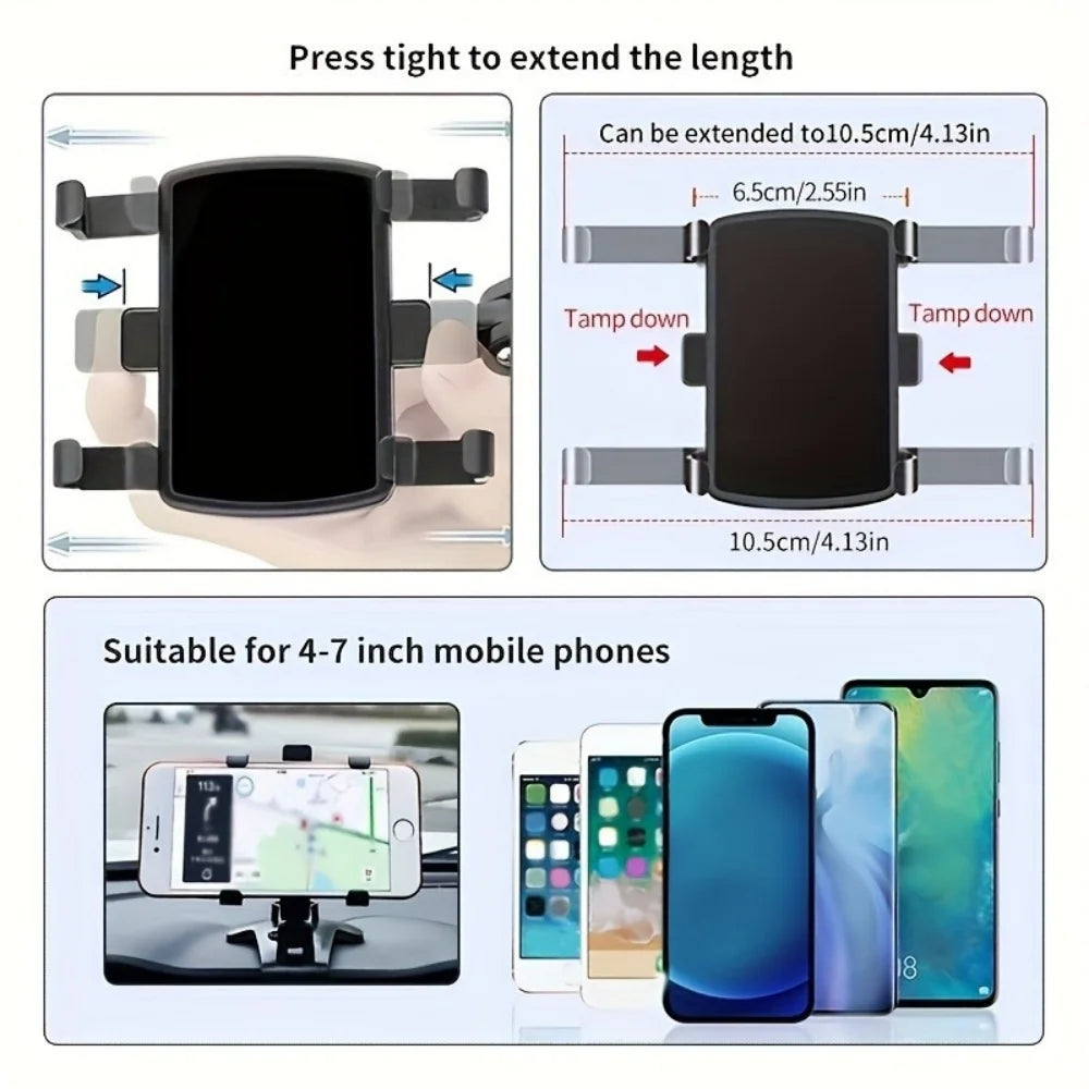 Universal Car Phone Holder Dash Board Car Smartphone Stand 360° Rotation Portable GPS Support Bracket For iPhone Samsung Xiaomi