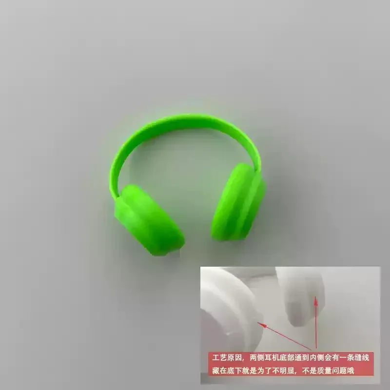 Labubu Accessories:17cm Labubu Fashion Earphone Accessories 10cm Cotton Doll Earphones Macaron Color Doll Earphones
