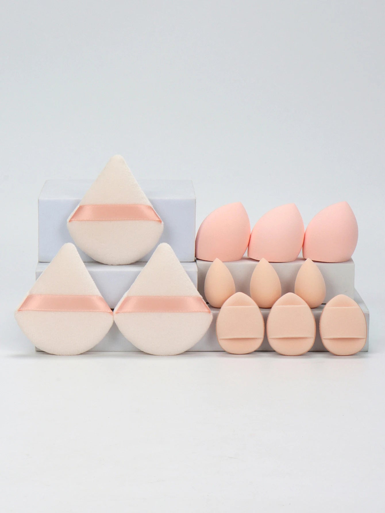 π 12-Piece All-Purpose Makeup Sponge Set π₯ Loose Powder Puffs + Air Cushion Puffs + Beauty Eggs β³ Professional Blend Kit