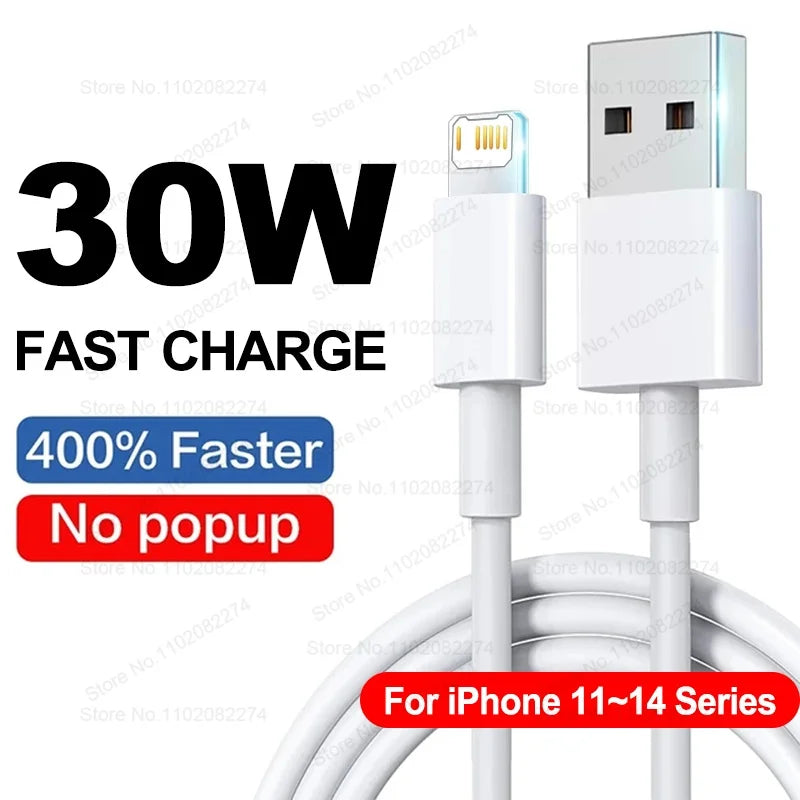 ⚡ PD 30W USB-C Fast Charger Cable 🔥 For iPhone 16–11 Pro Max | Rapid Charging & Durable Braided Design ⏳ Limited Stock!