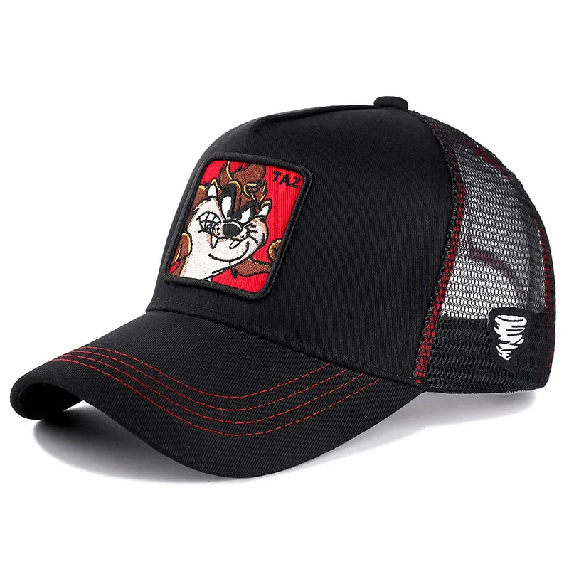 π§’ Anime Cartoon Snapback Cap π₯ Unisex Cotton Mesh Baseball Hat | Hip Hop & Trucker Style β³ overload