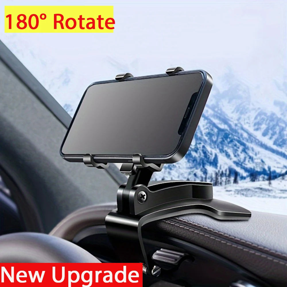 🚗 Universal Car Phone Holder 🔥 180° Rotating Dashboard Mount for iPhone, Samsung & GPS Devices ⏳