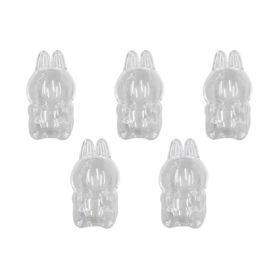 2025 LABUBU Clear Macaron Case Dust Case Popmart Bubble Mart Doll Accessories Elf Doll Cover Storage Box Christmas New Year Gift
