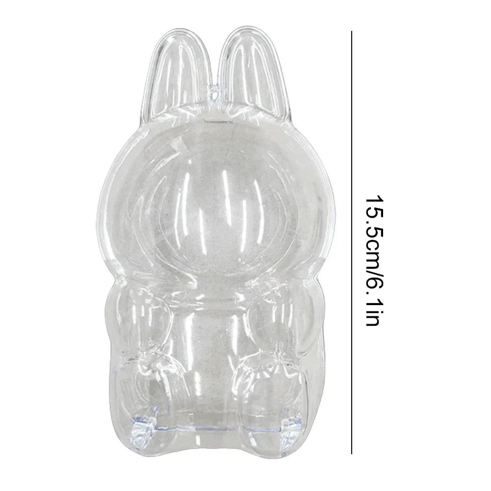 Clear Doll Display Box for Labubu - Dustproof Transparent Storage Case, DIY Collectible Accessories & Party Gift
