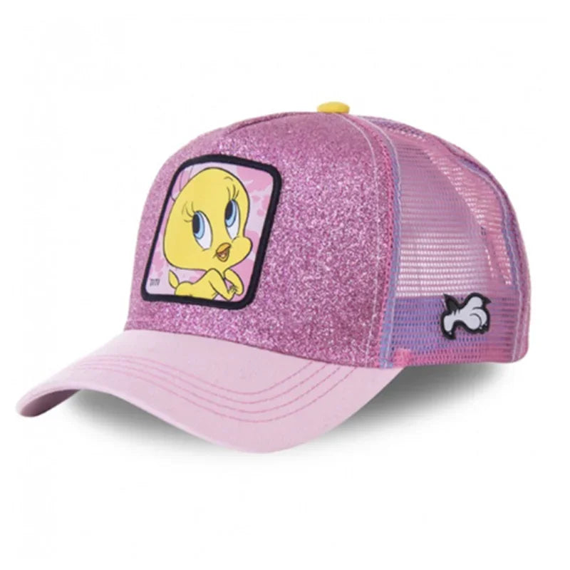 π§’ Anime Cartoon Snapback Cap π₯ Unisex Cotton Mesh Baseball Hat | Hip Hop & Trucker Style β³ overload