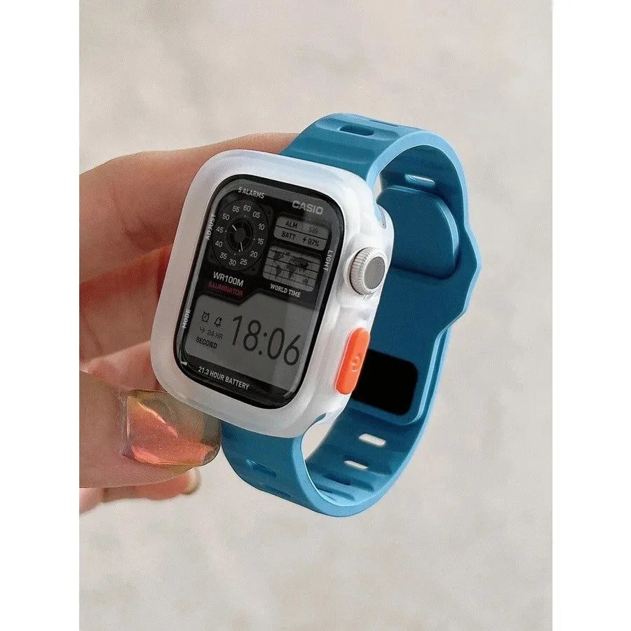 ⌚ Case + Strap Silicone Protective Cover 🔥 For Apple Watch Ultra 2/Ultra/Series 10–2 | Shockproof & Comfortable ⏳