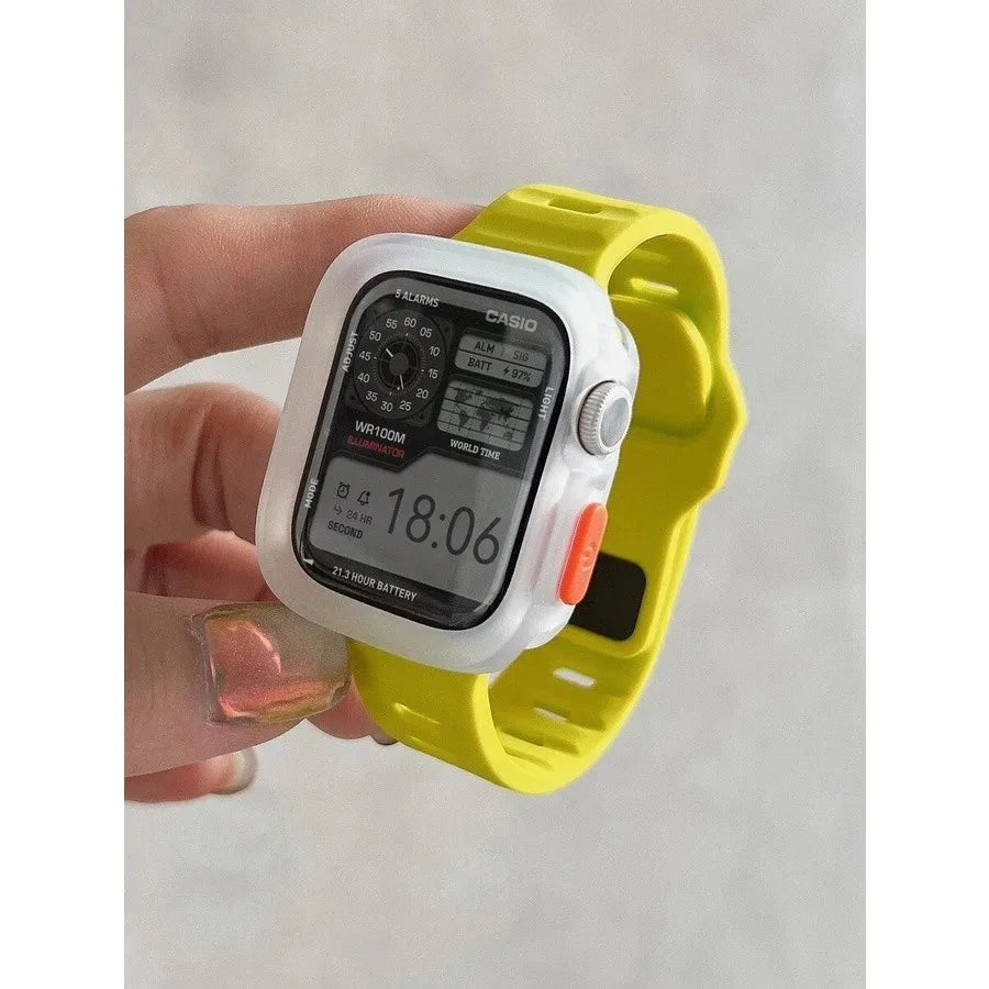 ⌚ Case + Strap Silicone Protective Cover 🔥 For Apple Watch Ultra 2/Ultra/Series 10–2 | Shockproof & Comfortable ⏳