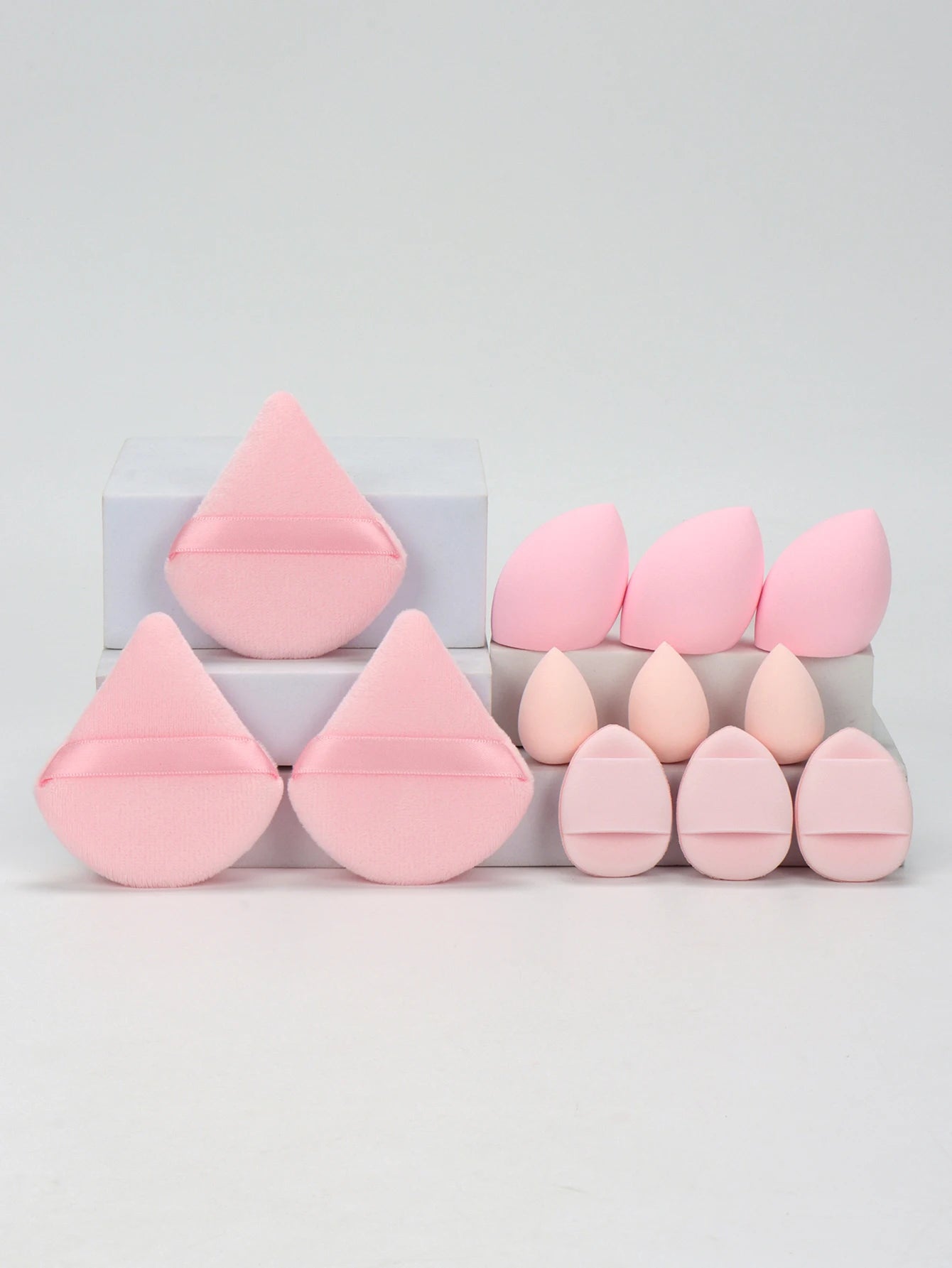 π 12-Piece All-Purpose Makeup Sponge Set π₯ Loose Powder Puffs + Air Cushion Puffs + Beauty Eggs β³ Professional Blend Kit