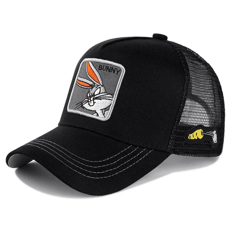 π§’ Anime Cartoon Snapback Cap π₯ Unisex Cotton Mesh Baseball Hat | Hip Hop & Trucker Style β³ overload