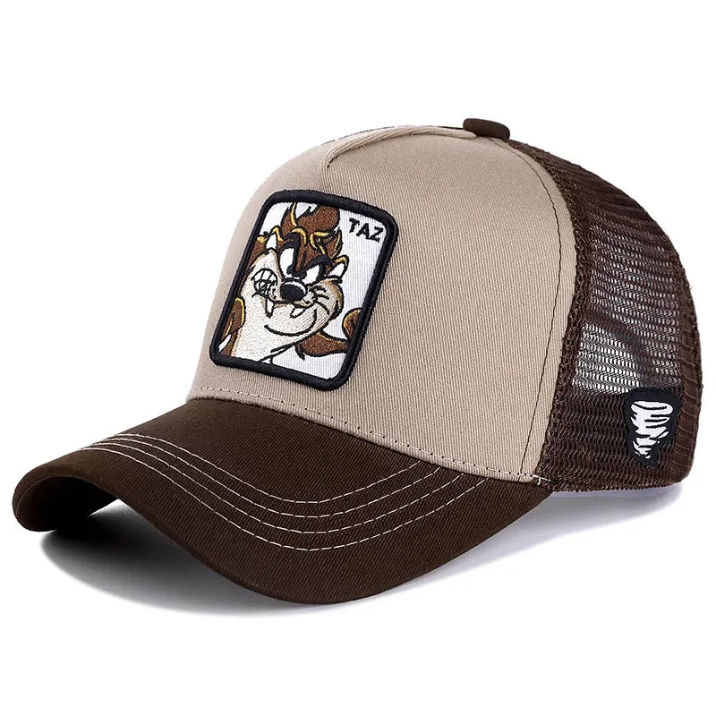 π§’ Anime Cartoon Snapback Cap π₯ Unisex Cotton Mesh Baseball Hat | Hip Hop & Trucker Style β³ overload