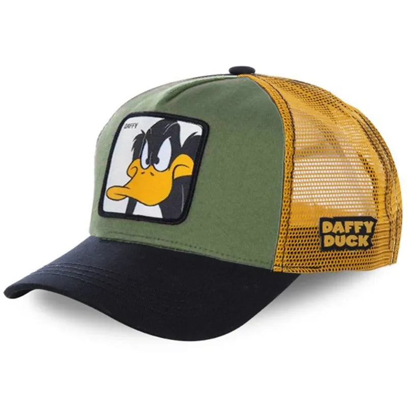 π§’ Anime Cartoon Snapback Cap π₯ Unisex Cotton Mesh Baseball Hat | Hip Hop & Trucker Style β³ overload