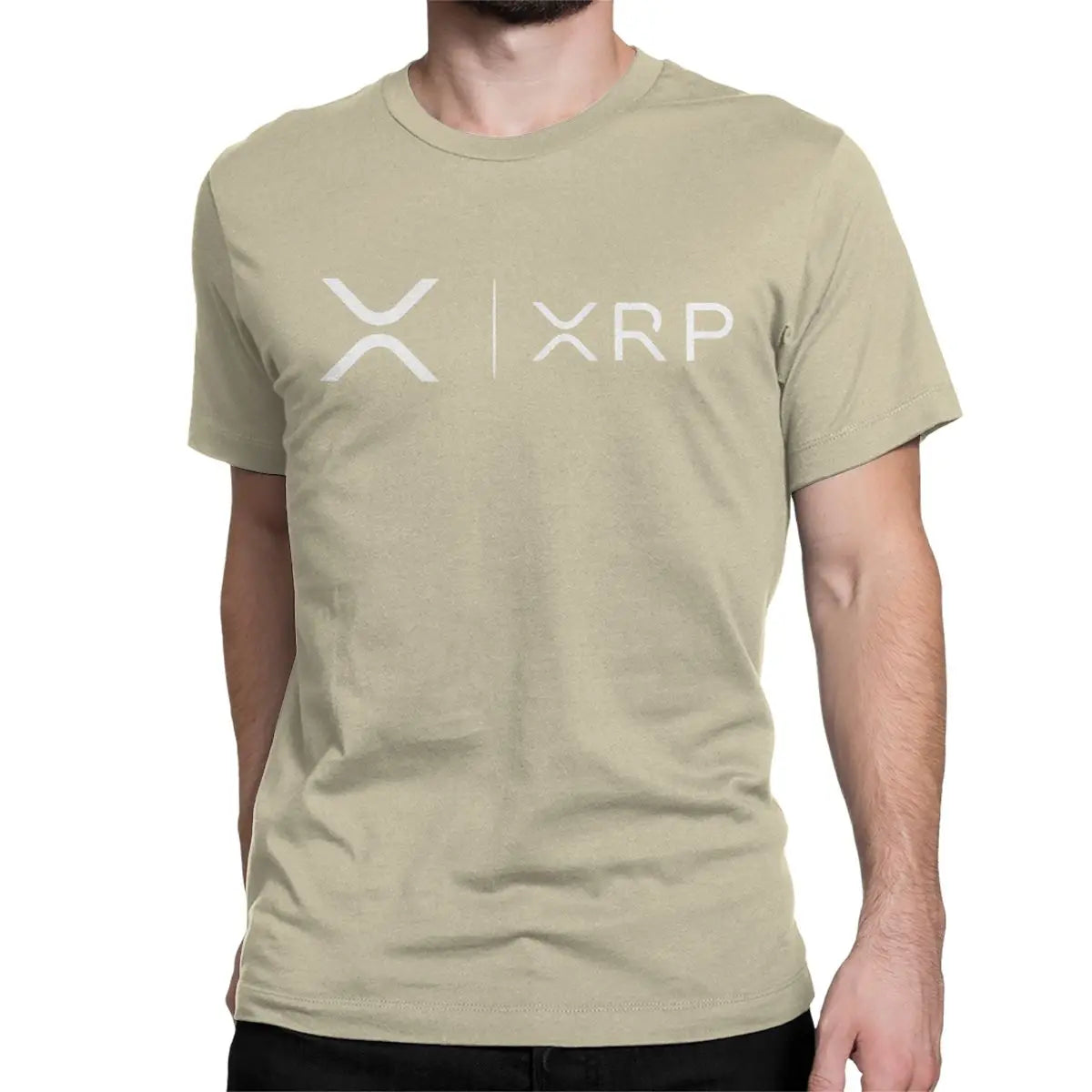 Men's Xrp Ripple Side By Side Bitcoin Crypto T Shirts Cryptocurrency Pure Cotton Clothing Short Sleeve O Neck Tees T-Shirt