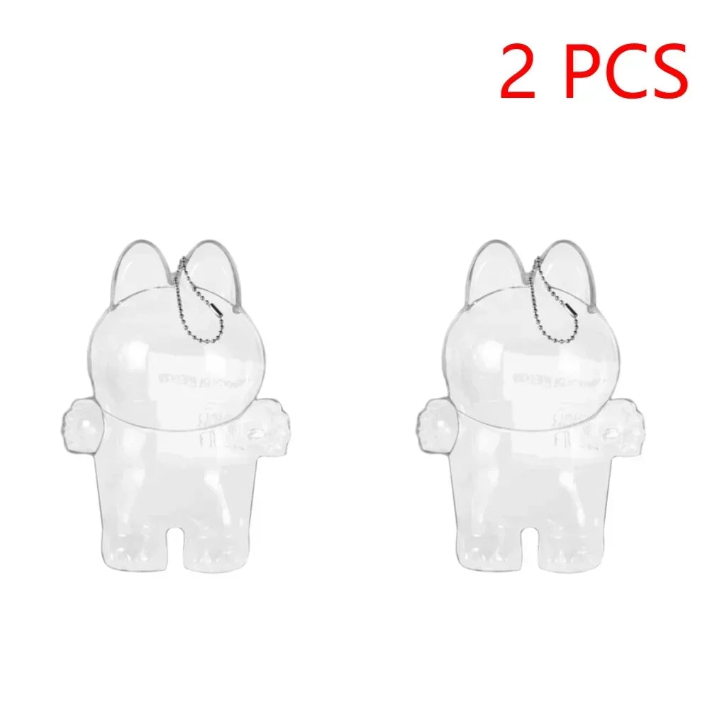 Clear Doll Display Box for Labubu - Dustproof Transparent Storage Case, DIY Collectible Accessories & Party Gift