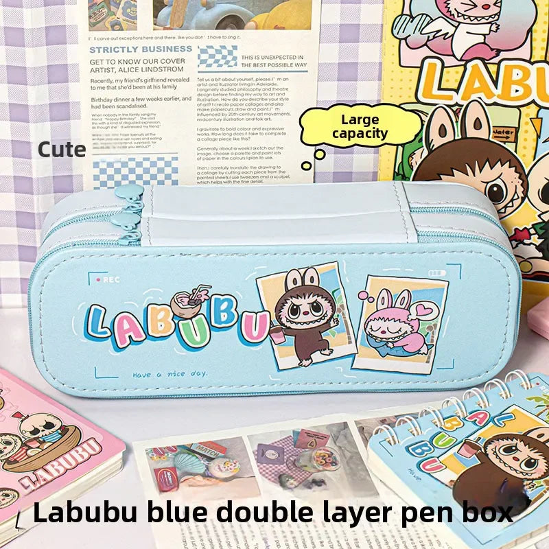Large Capacity Student Storage Bag Stationery Daily Office Supplies Durable and Cute Gift Cartoon Pencil Bag