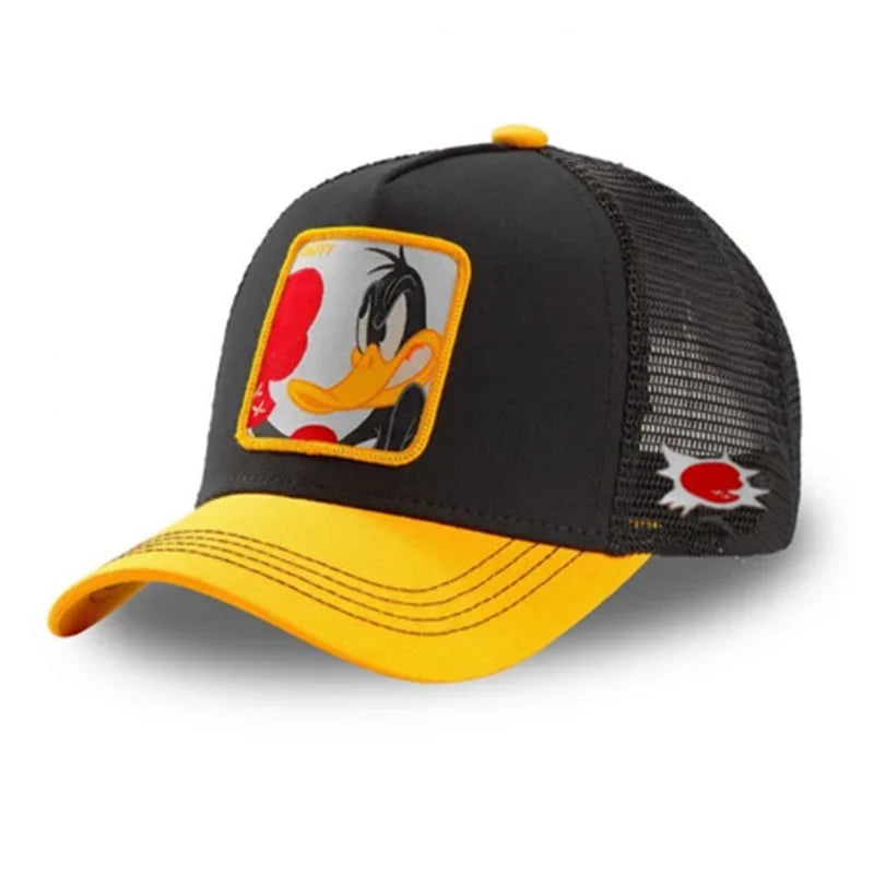 π§’ Anime Cartoon Snapback Cap π₯ Unisex Cotton Mesh Baseball Hat | Hip Hop & Trucker Style β³ overload