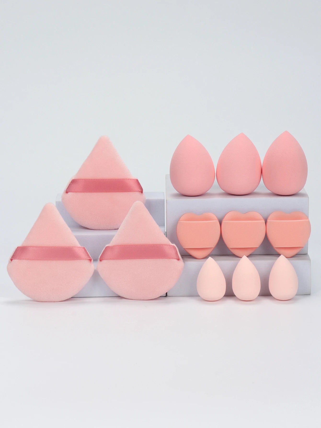 π 12-Piece All-Purpose Makeup Sponge Set π₯ Loose Powder Puffs + Air Cushion Puffs + Beauty Eggs β³ Professional Blend Kit