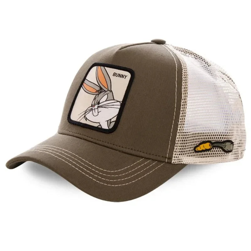 π§’ Anime Cartoon Snapback Cap π₯ Unisex Cotton Mesh Baseball Hat | Hip Hop & Trucker Style β³ overload
