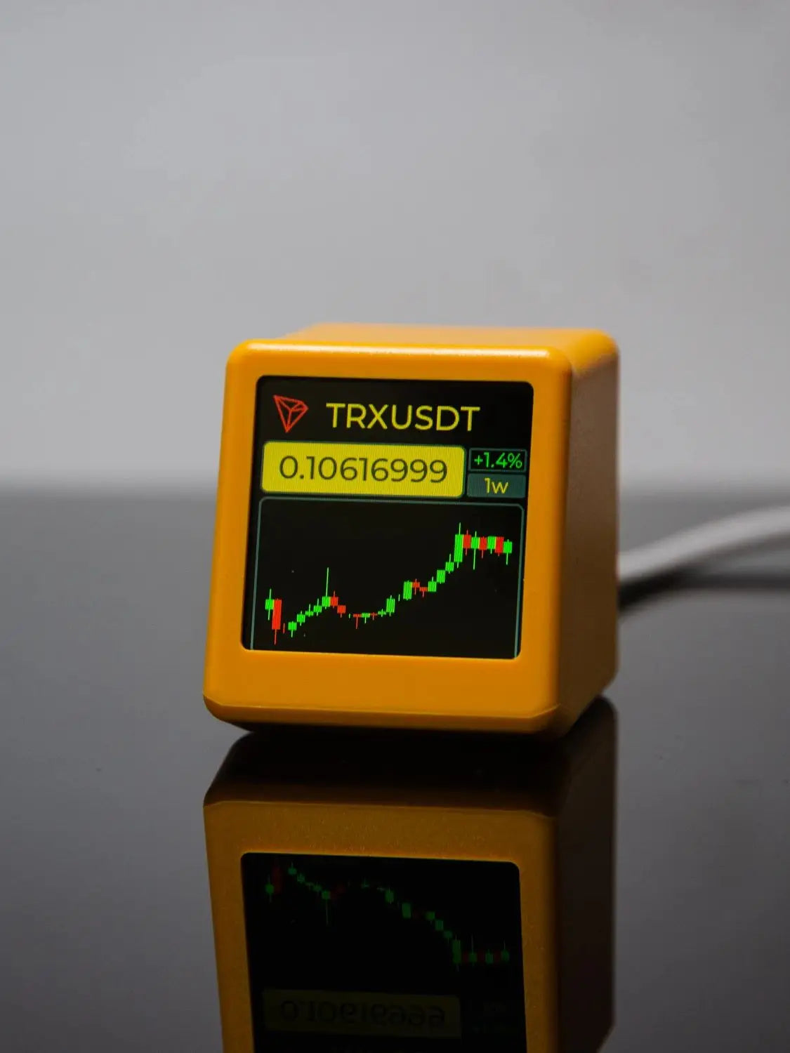 ⏱ Crypto Desk Ticker Gadget 🔥 Real-Time BTC ETH DOGE + Weather & Clock Display ⏳ Live Price Watcher