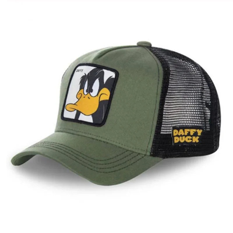 π§’ Anime Cartoon Snapback Cap π₯ Unisex Cotton Mesh Baseball Hat | Hip Hop & Trucker Style β³ overload