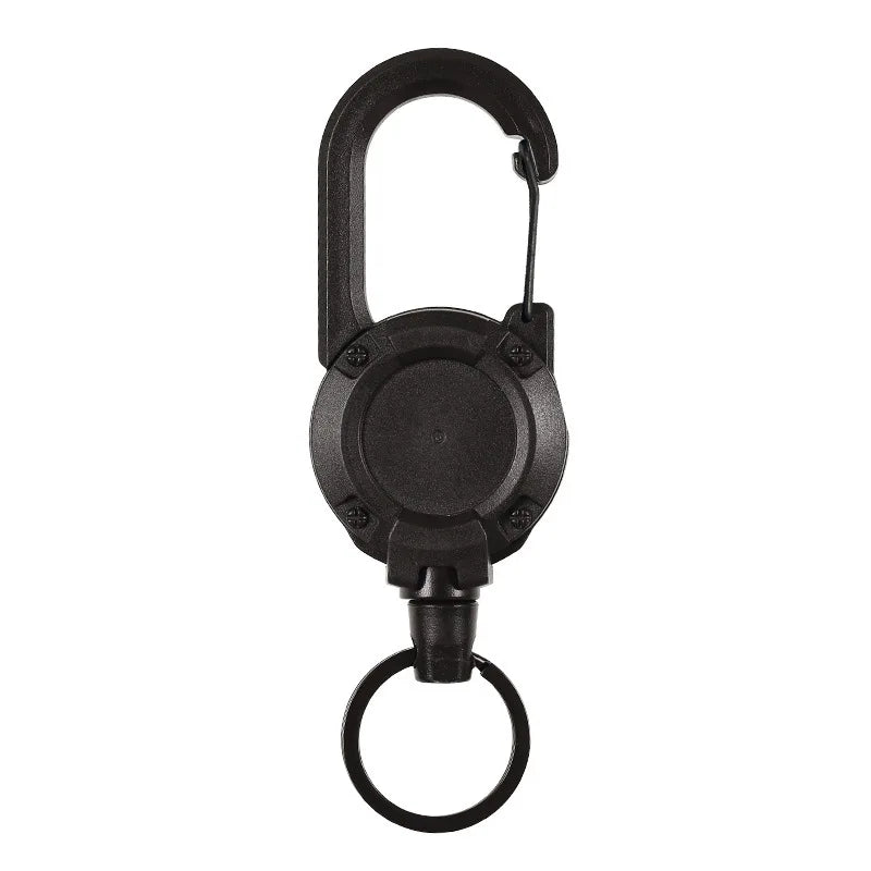 🔒 Retractable Anti-Theft Keychain – Heavy-Duty Metal with Mountaineering Clip