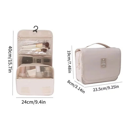 Cosmetics Storage Bag, Travel Multifunctional Makeup Bag Can Be Hung Wash Bag Large Capacity Dry Wet Separation Hand-Held Storag